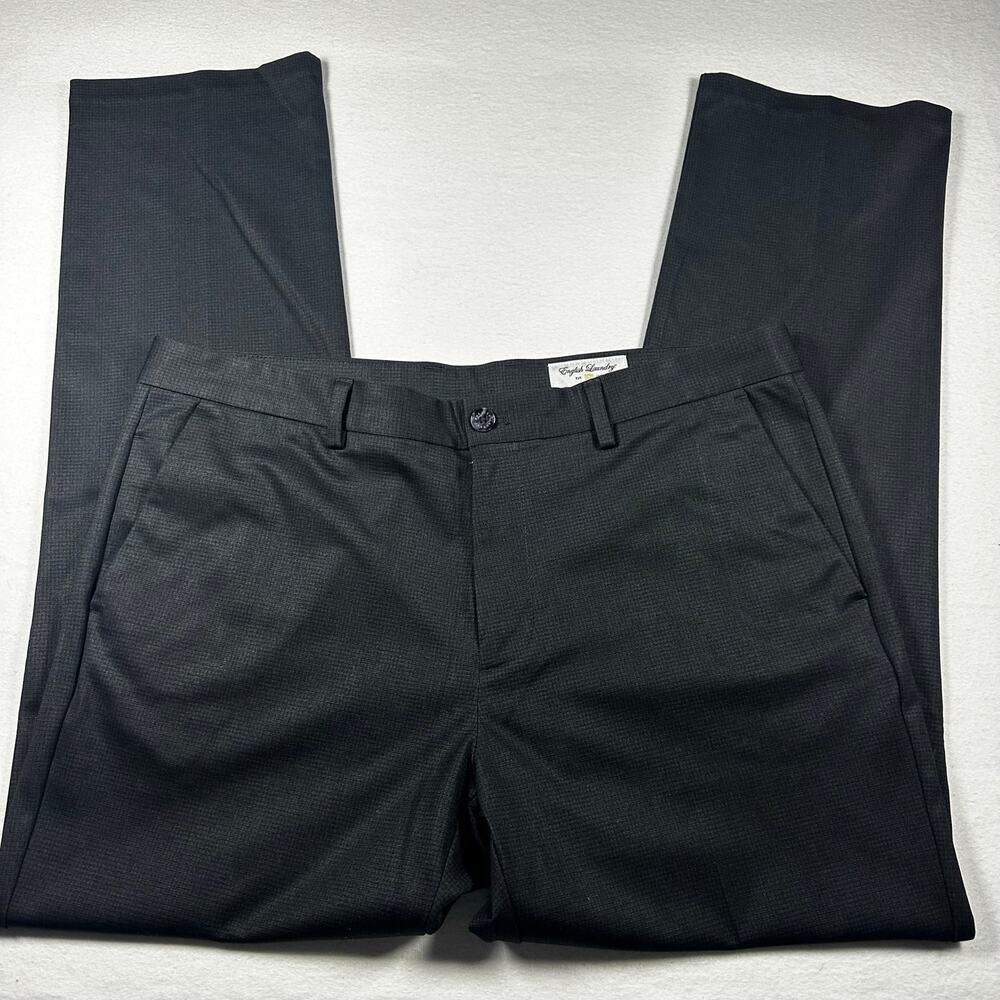 English Laundry Micro-check Black Dress Pants 36x32